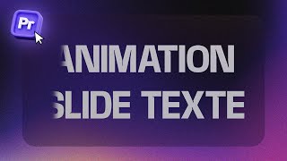 Faire une animation slide texte sur Premiere pro [upl. by Ribak737]