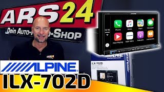 Alpine ILX702D  2DIN Autoradio mit 1DIN Gehäuse  DAB Apple CarPlay und Android Auto  ARS24 [upl. by Neenahs]