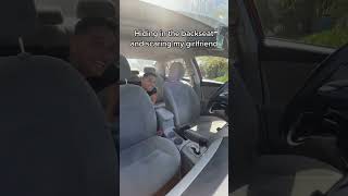 BACKSEAT SCARE PRANK ON GIRLFRIEND😂 shorts [upl. by Renat337]