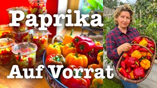 Paprika im Glas🌶️🌿 4 Rezepte für den Wintervorrat 🌶️🌿 Einkochen und haltbar machen [upl. by Junius]