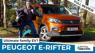 New 2022 Peugeot eRifter electric family car review – DrivingElectric [upl. by Birmingham]