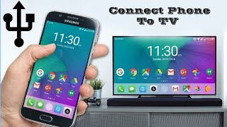 HOW TO CONNECT MOBILE PHONE TO TV  SHARE MOBILE PHONE SCREEN ON TV [upl. by Eidolem]