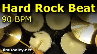 Drums Only Backing Track  Hard Rock Beat 90 BPM [upl. by Leagiba]