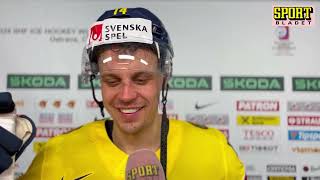 Joel ErikssonEk hyllades av Foppa  Det var snällt  VM Sverige  USA  20240510 [upl. by Llerrehs731]