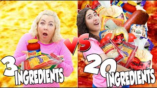 3 VS 7 VS 20 INGREDIENTS PIZZA CHALLENGE [upl. by Acinorav42]