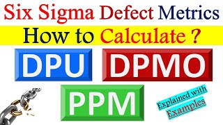 What is Six Sigma Defect Metrics  What is DPU DPMO amp PPM   How to Calculate DPMO DPU amp PPM [upl. by Notsek]