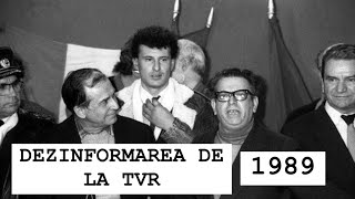 Revoluția din 1989 Dezinformările din studioul TVR Isterie de masă împotriva USLAceausescu [upl. by Knuth]