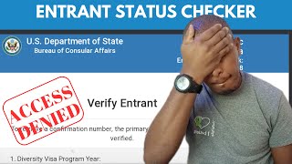 How to troubleshoot entrant status check and retrieve Dv confirmation number [upl. by Stevens]