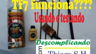 Usando e testando convertedor de ferrugem TF7 e acabamento com Tinta spray Suvinil [upl. by Goff998]