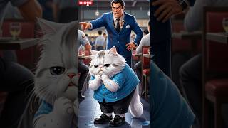 Waiter Cats Worst Day😿cat aicat cute cutecat catlover winter viralshorts shorts cartoon [upl. by Okihcim936]