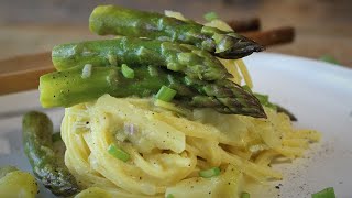 TAGLIOLINI ASPARAGI E PATATE ricetta dei tagliolini agli asparagi come pulire gli asparagi [upl. by Drarej132]