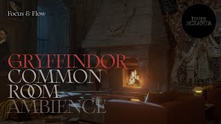 Harry Potter Gryffindor Common Room with Crackling Fire ⚡ 🗝️ Cozy Hogwarts Aesthetic I 3 Hrs [upl. by Zolnay]