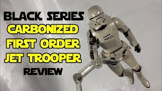 Star Wars Black Series First Order Jet Trooper Carbonized  Action Figure Review [upl. by Taimi]