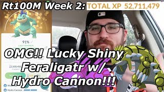 Road to 100 Mil Lucky Shiny Feraligatr Pokemon Go [upl. by Elvie]