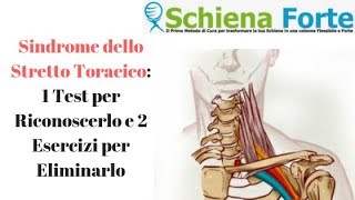 SINDROME DELLO STRETTO TORACICO TEST E ESERCIZI [upl. by Vivle]