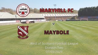 Maryhill v Maybole 07012023 West of Scotland Division Two [upl. by Marys603]