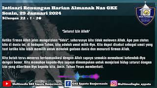 Intisari Renungan Harian Almanak Nas GKE  Senin 29 Januari 2024 [upl. by Mccreary119]