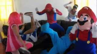 con los terroristas Harlem Shake pocoyo spiderman lazzy town mario bross wwwRENOScl [upl. by Decima]