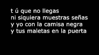 Juanes La Camisa Negra Lyrics wmv [upl. by Zoilla]