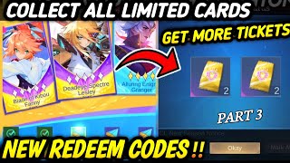 NEW REDEEM CODES GET ALL LIMITED CARDS IN SILVANNA GALLERY EVENT  MLBB [upl. by Naivaj]