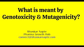 What is meant by Genotoxicity amp Mutagenicity [upl. by Acyre]