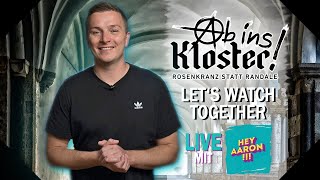 LIVE 🔴  Lets Watch Together mit Aaron Troschke  Ab ins Kloster bei Kabel Eins [upl. by Elysee323]