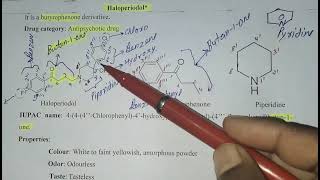 HaloperidolAntipsychotic drugIUPAC NamePhenothiazine Psychosis D PharmPharm chemistrynew PCI [upl. by Assillim299]