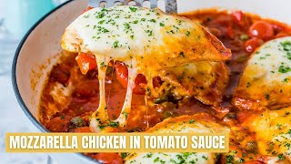 How To Make Mozzarella Chicken In Tomato Sauce Recipe [upl. by Atsirak]