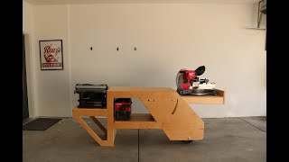 Mobile Table Saw amp Folding Miter Saw Bench [upl. by Aubrie421]