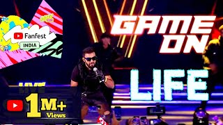 UJJWAL AKA TECHNO GAMERZ New Song LIFE Live Concert At Youtube FanFest 2023  GAME ON YTFFIN23 [upl. by Sherourd]