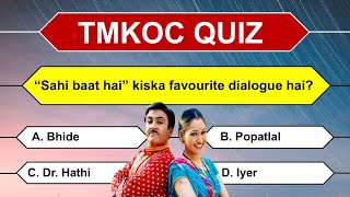 Only TMKOC true fans can give answers to all questions  TMKOC quiz [upl. by Colbye454]