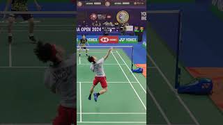 lee zii jia vs naraoka India open rally badmintonlovers [upl. by Cirilo]