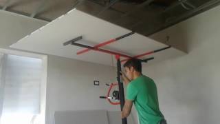 ELEVADOR DE PLACAS PROVETEC para Instalación de PLACAS DURLOCK KNAUF [upl. by Anetsirhc]