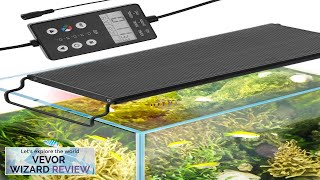 VEVOR Aquarium Light with LCD Monitor 14W Full Spectrum Fish Tank Light Review [upl. by Dave]