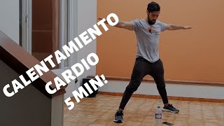 Calentamiento para 🏃‍♂️cardio🏃‍♀️  ejercicios de calentamiento  5 minutos en casa [upl. by Jozef439]