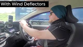 Wind Deflectors VS No Wind Deflectors  Hear The Difference [upl. by Ahsinar]