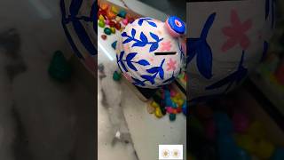 Piggy bank decoration idea short decoration piggybank bank acrlic painting art [upl. by Enelram]