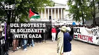 UCL students in London protest in solidarity with Gaza [upl. by Eimmot]