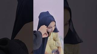 Beautiful Bridal hijab tutorialshortvideoyoutubeshortsshortsshortytshortshijabtutorialhijab [upl. by Cirala787]