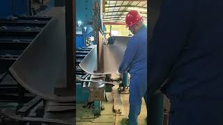 The bending machine bends round steel pipespressbrakemachine bendingmachine pressbraketools cnc [upl. by Demah]