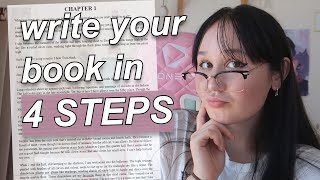 HOW TO WRITE A BOOK START TO FINISH 📖 my FOOLPROOF 4 step novel process [upl. by Esertap]