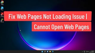 Fix Web Pages Not Loading Issue  Cannot Open Web Pages but Internet Connected [upl. by Tdnerb856]