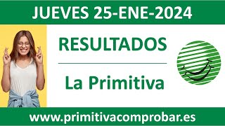 Resultado del sorteo La Primitiva del jueves 25 de enero de 2024 [upl. by Atirhs]