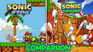 Sonic Meets Tails  Prime amp Origins Comparison [upl. by Hallee308]