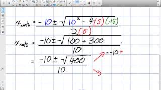 Standard to Factored Form with Quadratic Formula Grade 11 mixed Lesson 4 3 5 28 14 [upl. by Erret733]