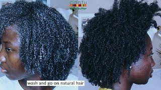 Wash and Go on Natural Hair Using Cantu Shea Butter [upl. by Attenat120]