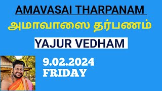 YAJUR VEDHA AMAVASAI THARPANAM யஜுர்வேத அமாவாசை தர்பணம் 9022024 FRIDAY [upl. by Acinet]