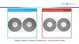 Splatter Test FlexiSeal™ SIGNAL™ FMS vs HOLLISTER INSTAFLOT™ Video [upl. by Ettenwad336]