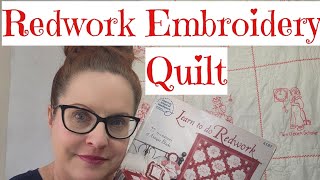 Redwork Embroidery Quilt 31624 [upl. by Gnol]