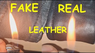 Real vs fake Leather How to spot faux Leather jacket material [upl. by Dearman]